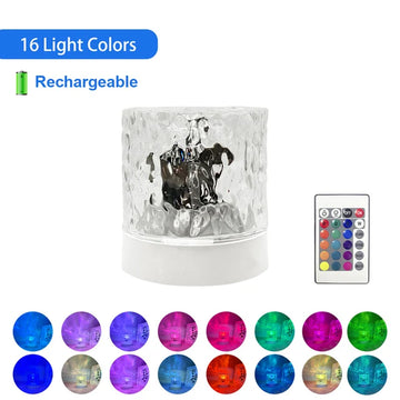 Water Ripple 16 Colors Crystal Lamp